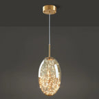Suspension moderne en verre transparent pour salle à manger