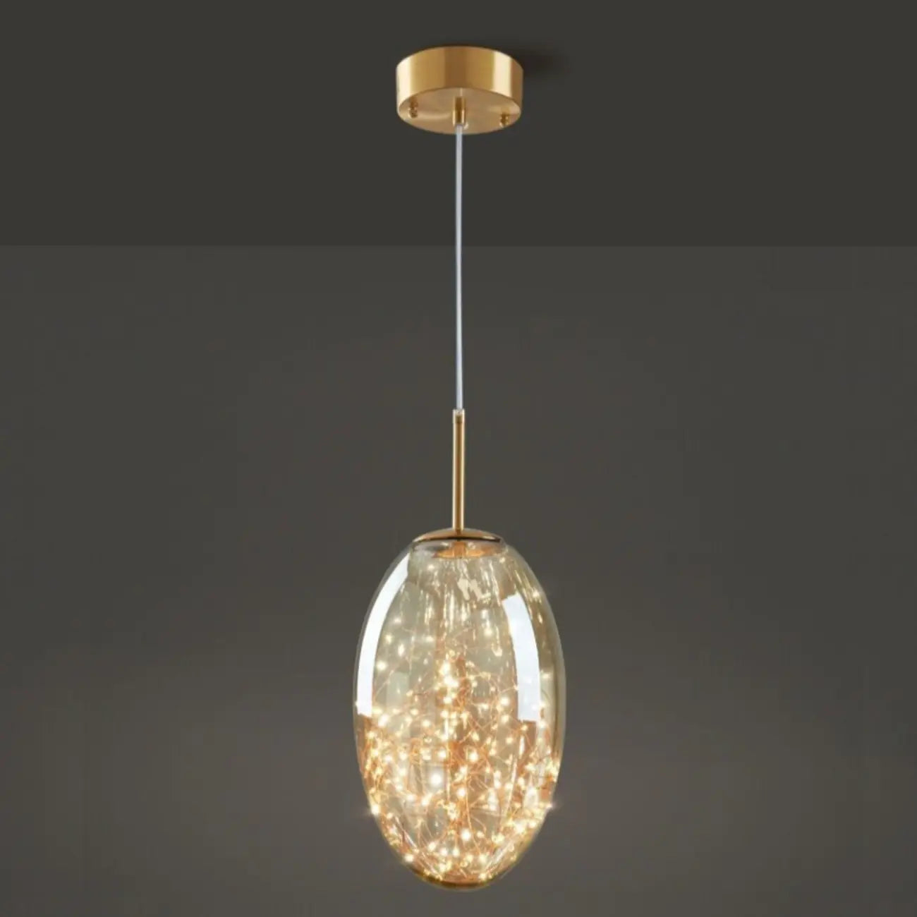 Suspension moderne en verre transparent pour salle à manger
