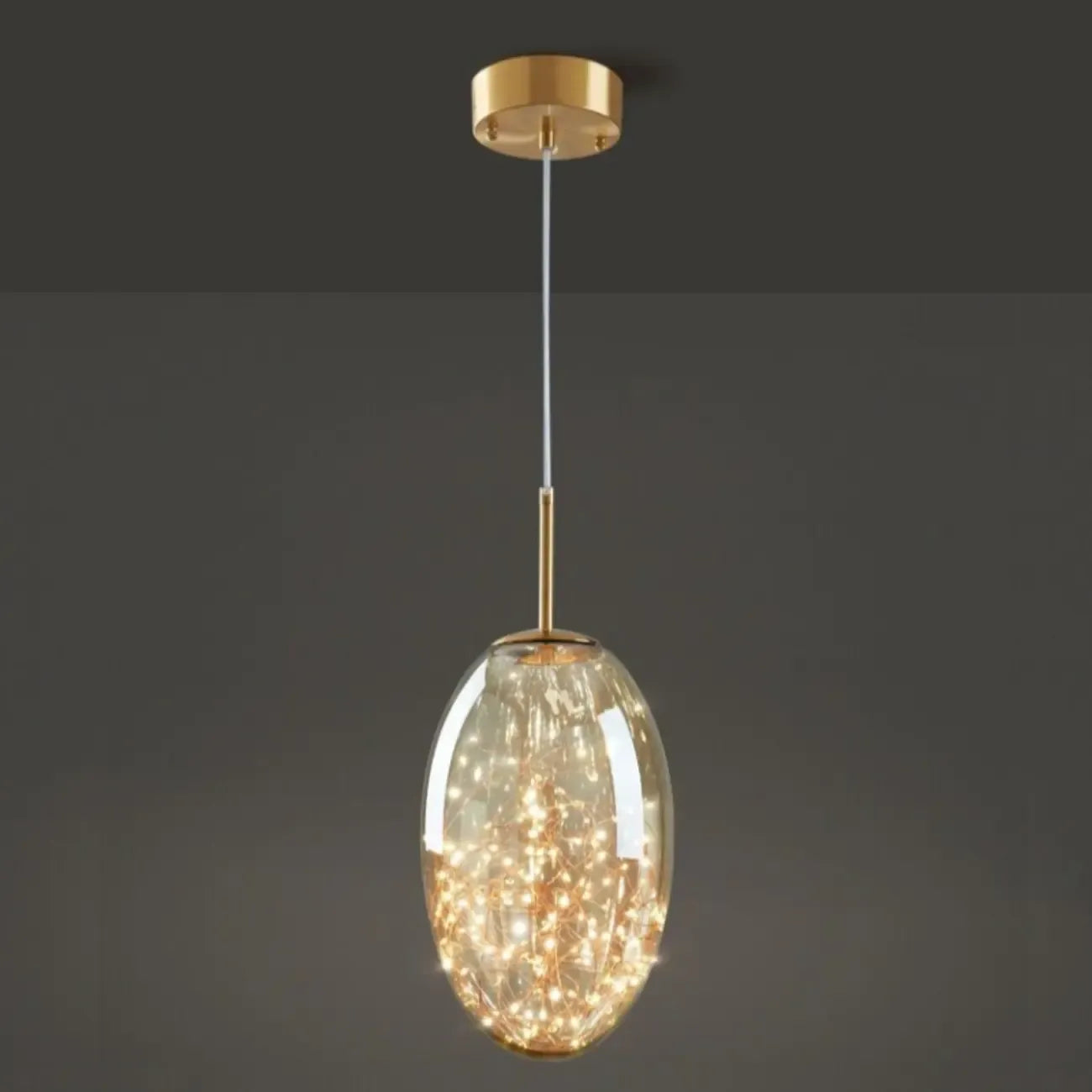Suspension moderne en verre transparent pour salle à manger