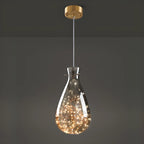 Suspension moderne en verre transparent pour salle à manger
