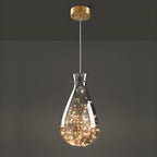 Suspension moderne en verre transparent pour salle à manger