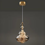 Suspension moderne en verre transparent pour salle à manger