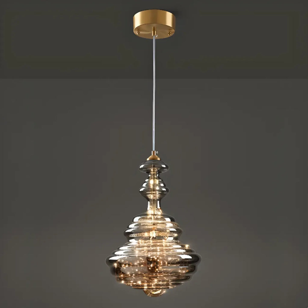 Suspension moderne en verre transparent pour salle à manger