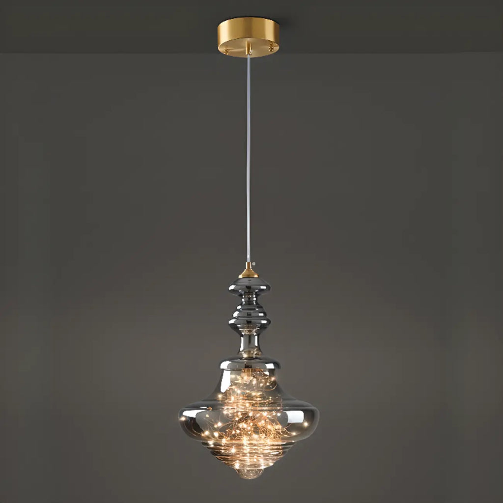 Suspension moderne en verre transparent pour salle à manger