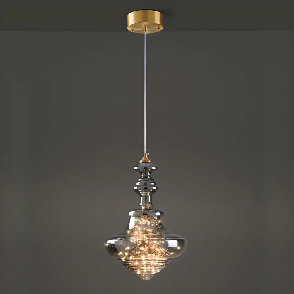 Suspension moderne en verre transparent pour salle à manger