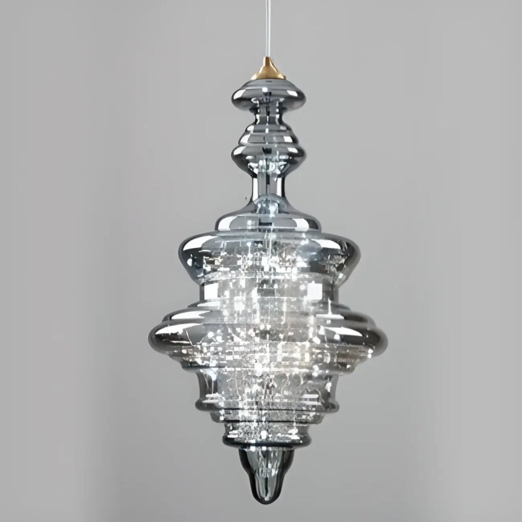 Suspension moderne en verre transparent pour salle à manger