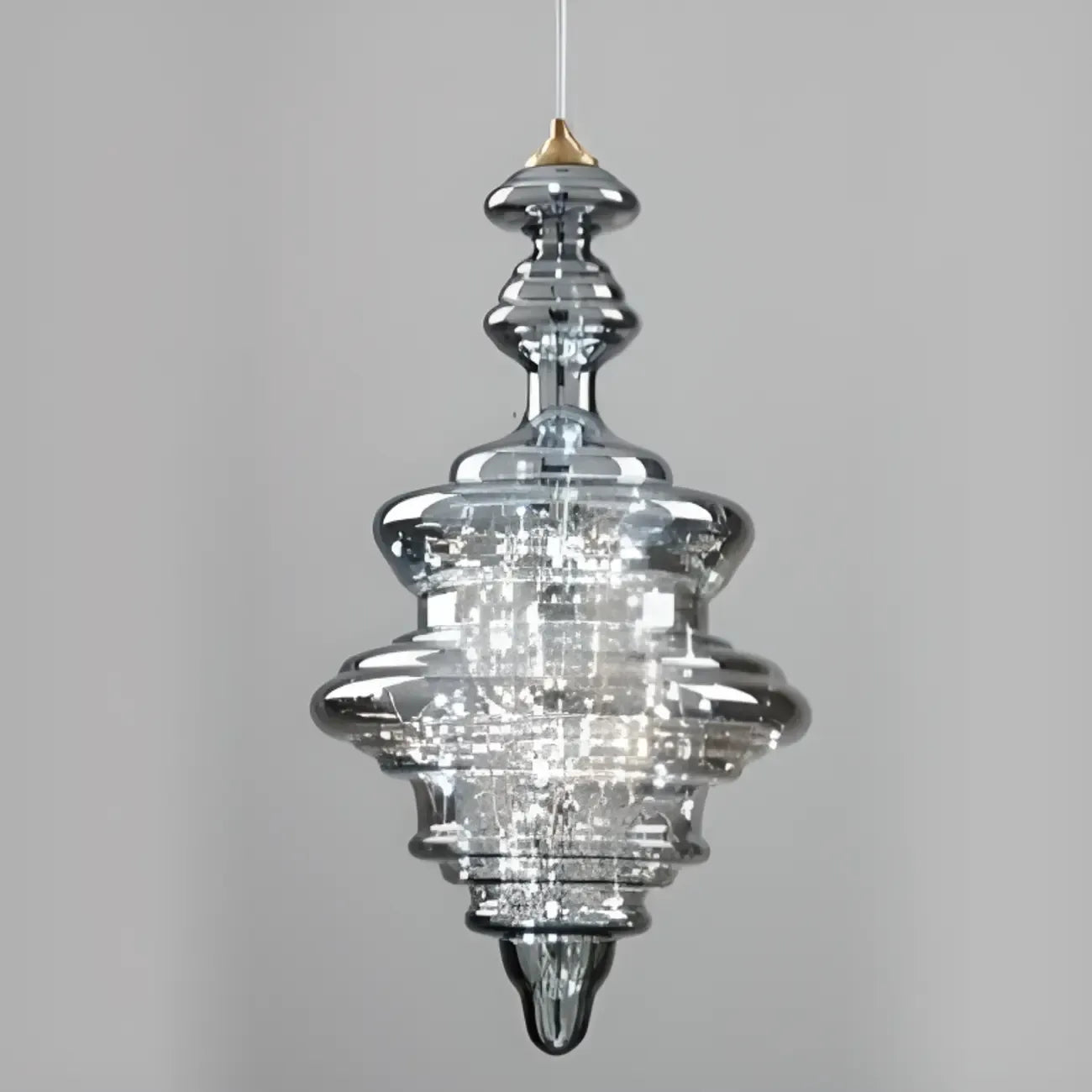 Suspension moderne en verre transparent pour salle à manger