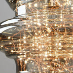 Suspension moderne en verre transparent pour salle à manger