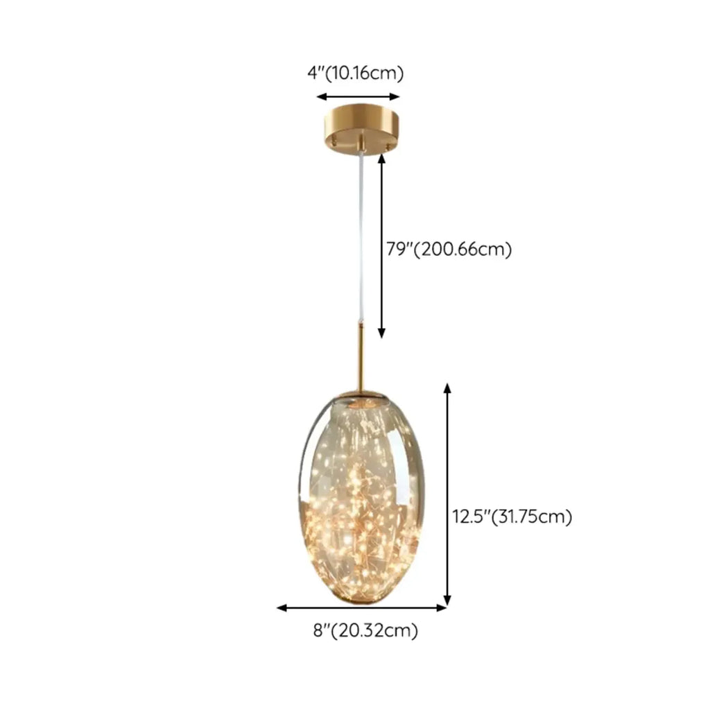 Suspension moderne en verre transparent pour salle à manger