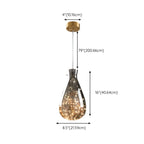 Suspension moderne en verre transparent pour salle à manger