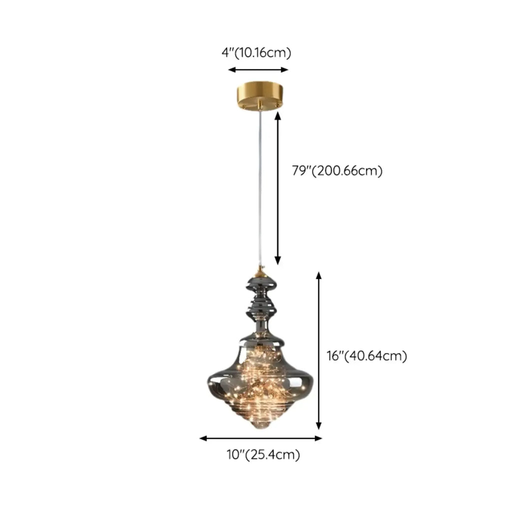 Suspension moderne en verre transparent pour salle à manger