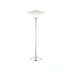 Lampadaire minimaliste en métal avec abat-jour en verre pour salon