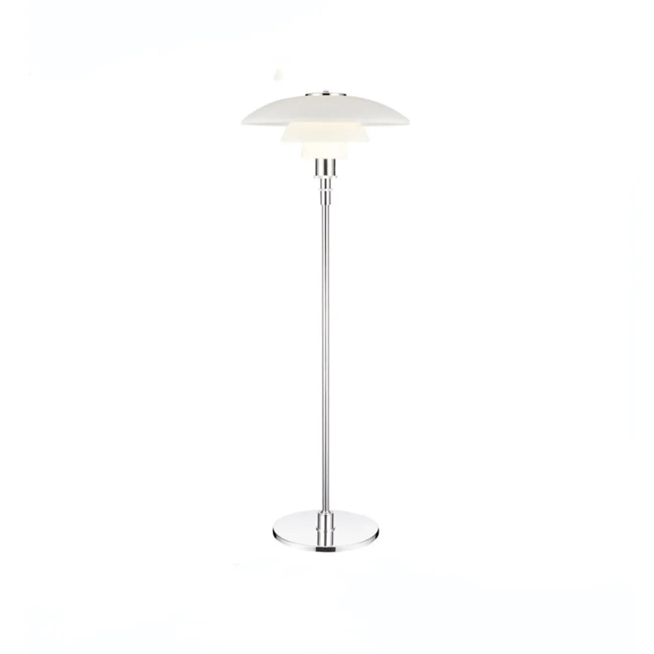 Lampadaire minimaliste en métal avec abat-jour en verre pour salon