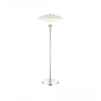 Lampadaire minimaliste en métal avec abat-jour en verre pour salon
