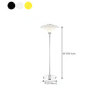 Lampadaire minimaliste en métal avec abat-jour en verre pour salon