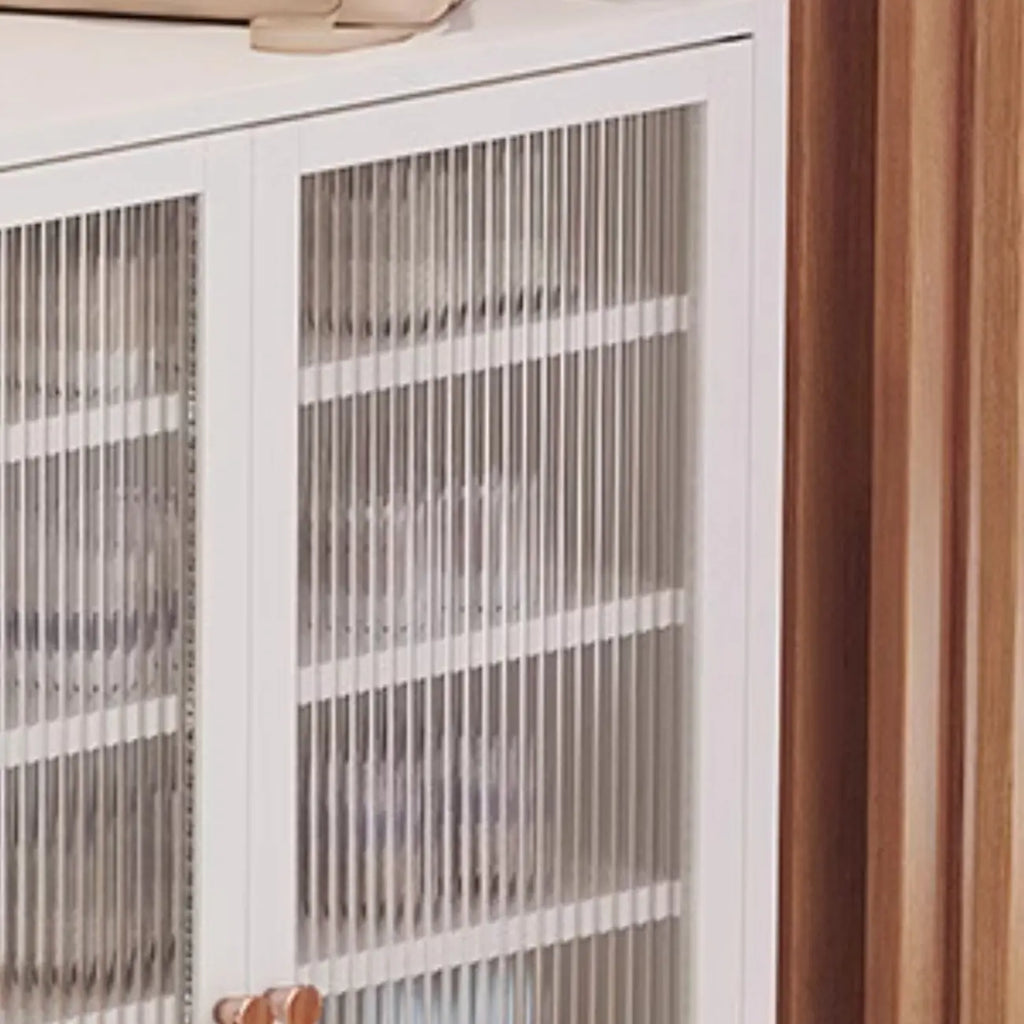 Armoire à chaussures à plusieurs niveaux avec portes réglables en bois et acrylique
