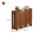 Armoire à chaussures à plusieurs niveaux avec portes réglables en bois et acrylique