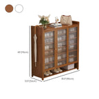 Armoire à chaussures à plusieurs niveaux avec portes réglables en bois et acrylique