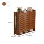 Armoire à chaussures à plusieurs niveaux avec portes réglables en bois et acrylique