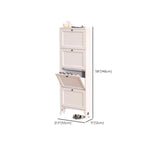 Armoire à chaussures compacte et mince en métal blanc à ouverture frontale