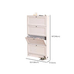 Armoire à chaussures compacte et mince en métal blanc à ouverture frontale
