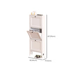 Armoire à chaussures compacte et mince en métal blanc à ouverture frontale