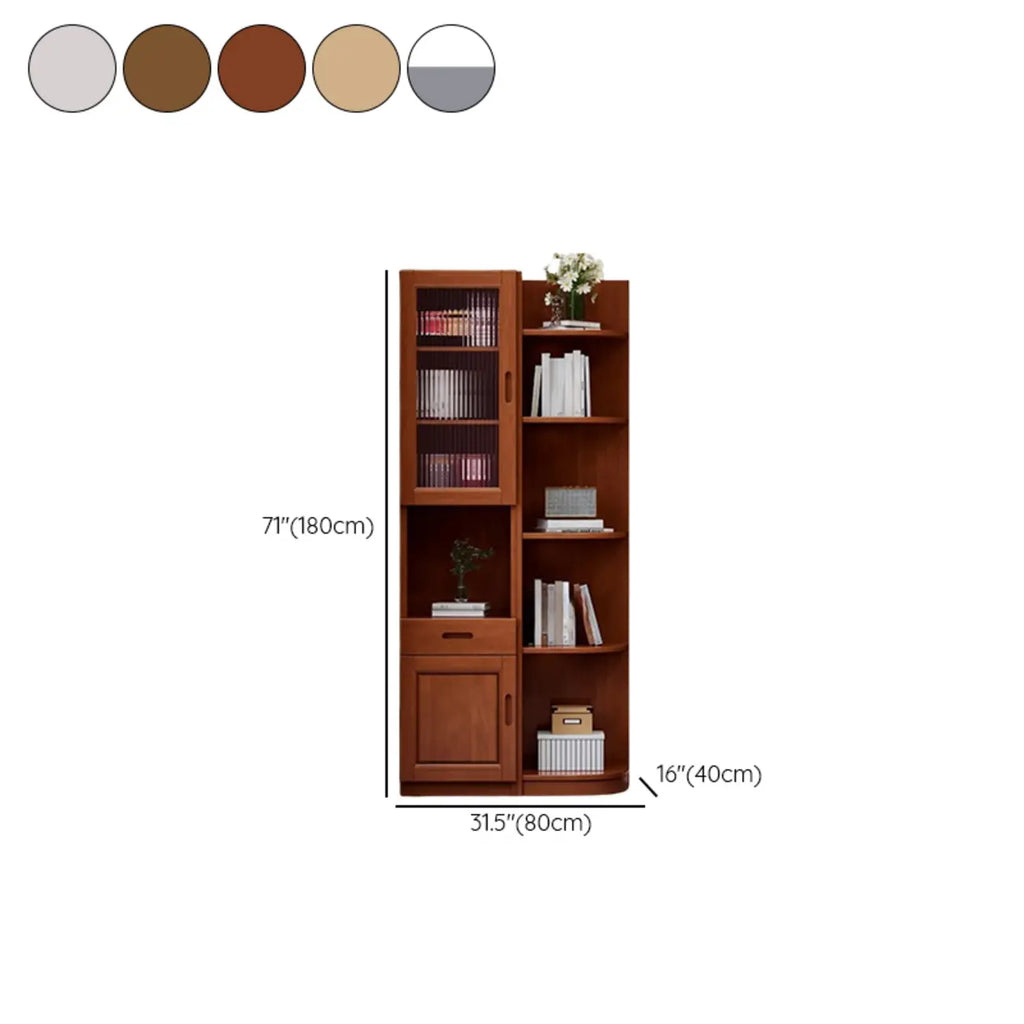 Armoire utilitaire moderne en bois brun pour salon