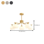 Lustre circulaire contemporain en verre, hauteur réglable.