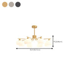 Lustre circulaire contemporain en verre, hauteur réglable.