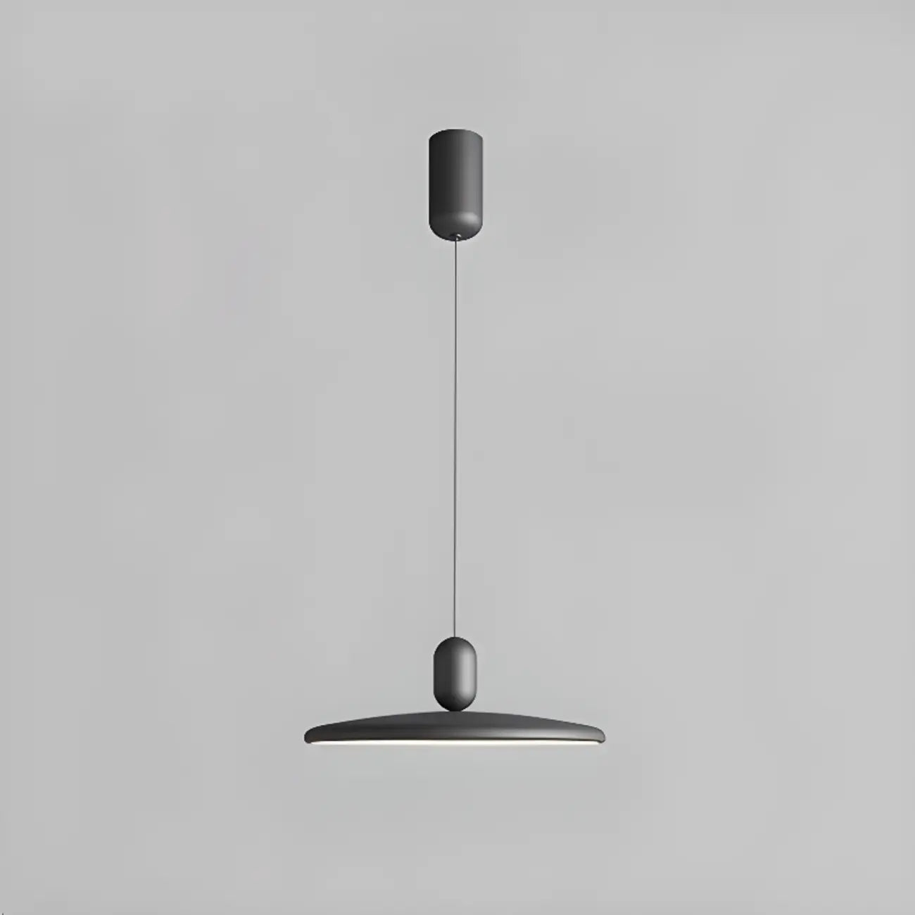 Suspension moderne à bras articulé LED noire pour salle à manger