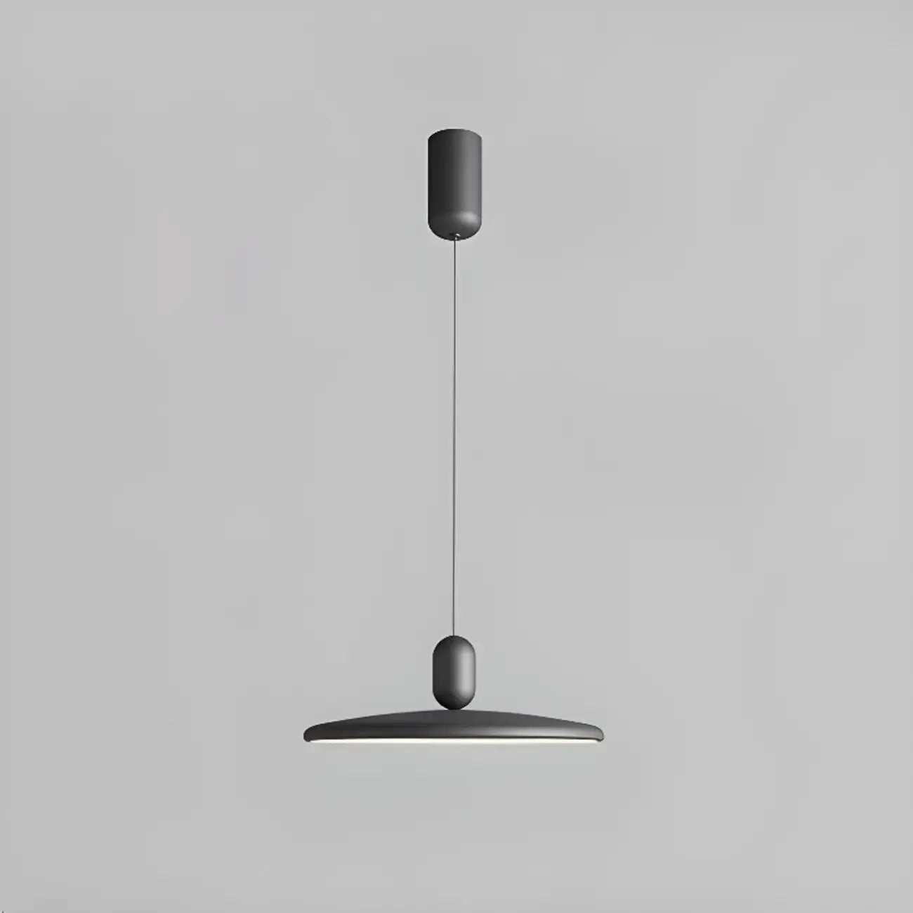Suspension moderne à bras articulé LED noire pour salle à manger