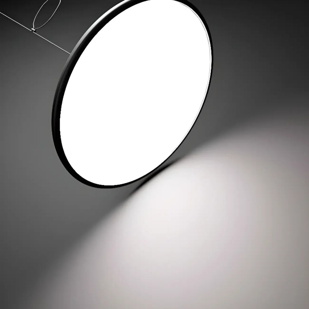 Suspension moderne à bras articulé LED noire pour salle à manger