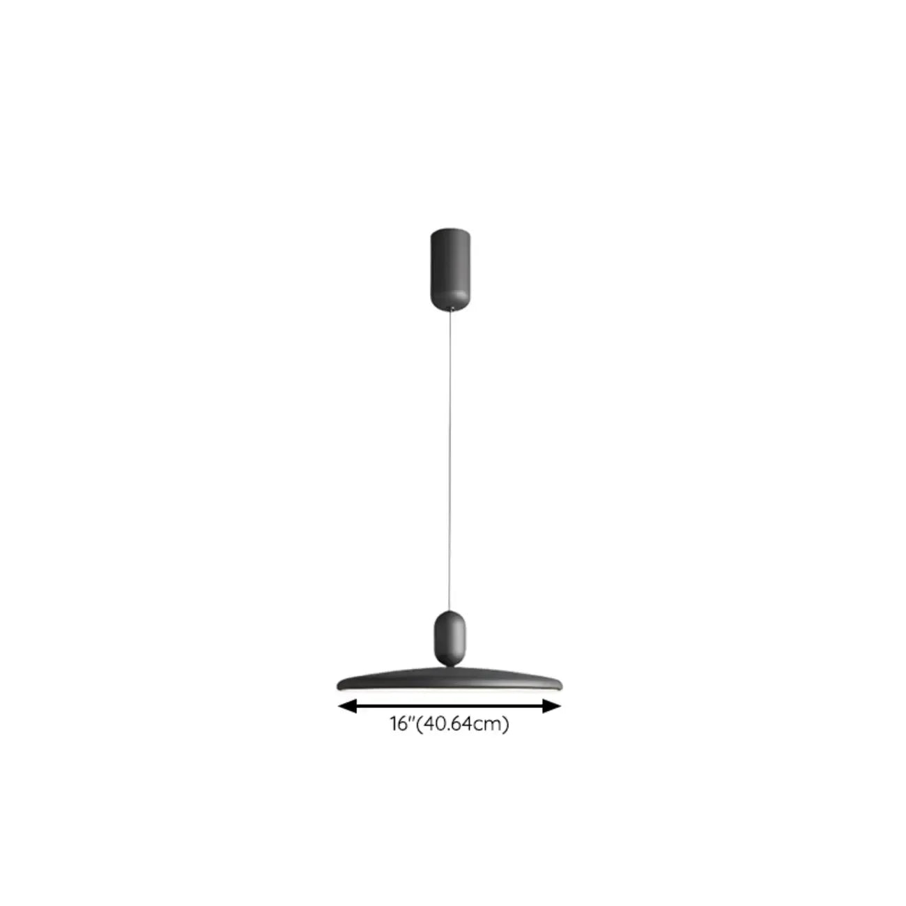 Suspension moderne à bras articulé LED noire pour salle à manger