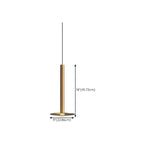 Suspension LED cylindrique dorée moderne et fine pour salle à manger