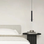 Mini suspension en métal et pierre noire pour chambre