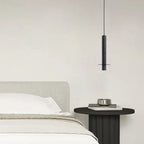 Mini suspension en métal et pierre noire pour chambre