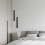 Mini suspension en métal et pierre noire pour chambre