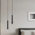 Mini suspension en métal et pierre noire pour chambre