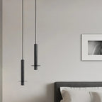 Mini suspension en métal et pierre noire pour chambre