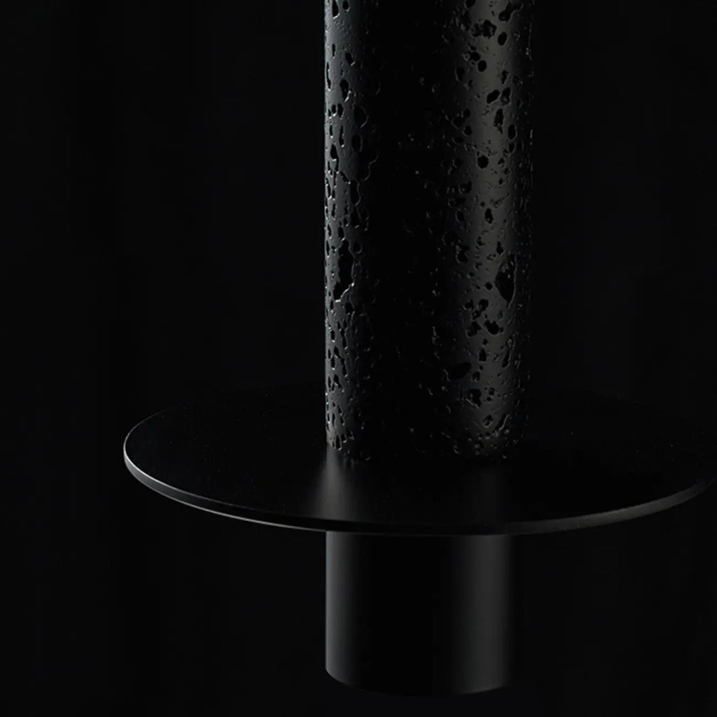 Mini suspension en métal et pierre noire pour chambre