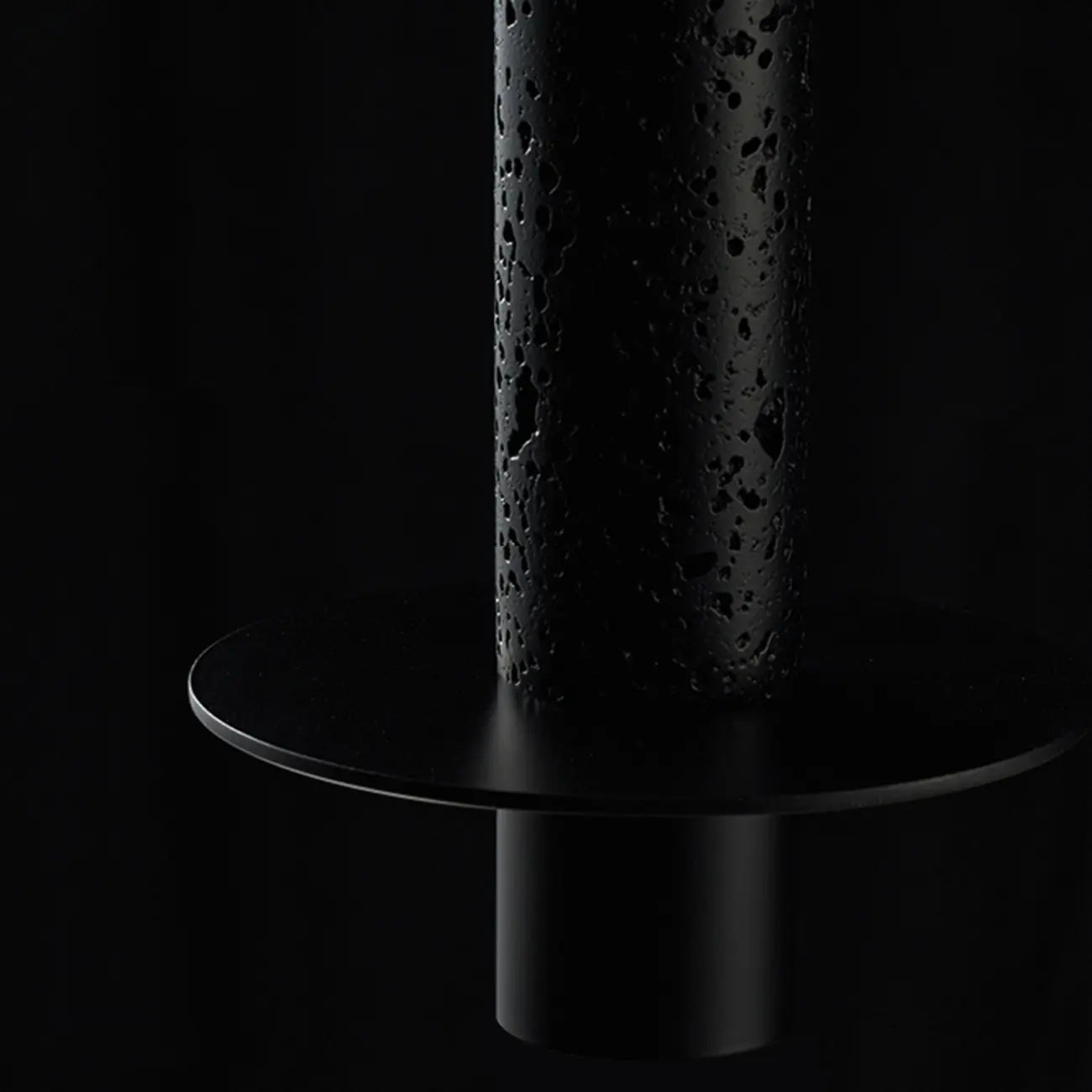 Mini suspension en métal et pierre noire pour chambre