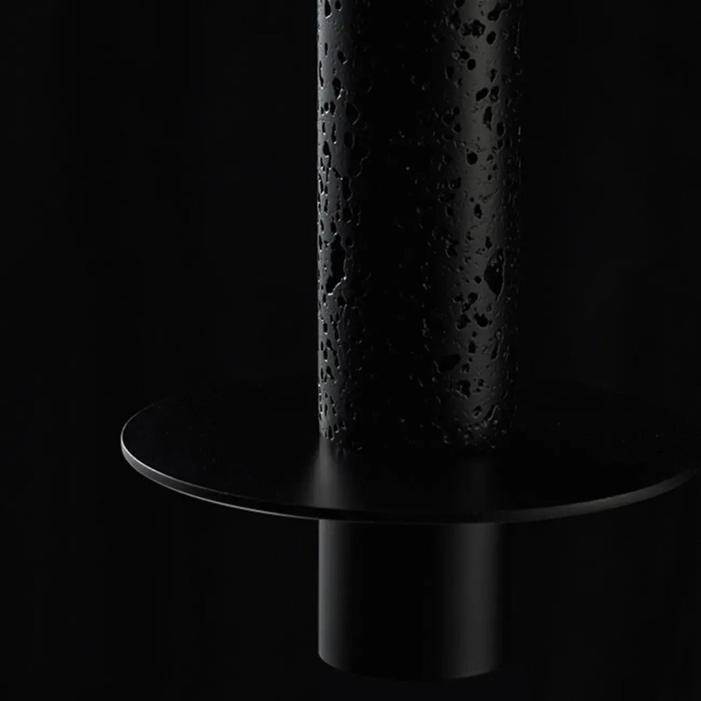 Mini suspension en métal et pierre noire pour chambre