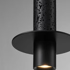 Mini suspension en métal et pierre noire pour chambre