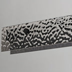 Suspension LED rectangulaire noire à intensité variable pour îlot de cuisine
