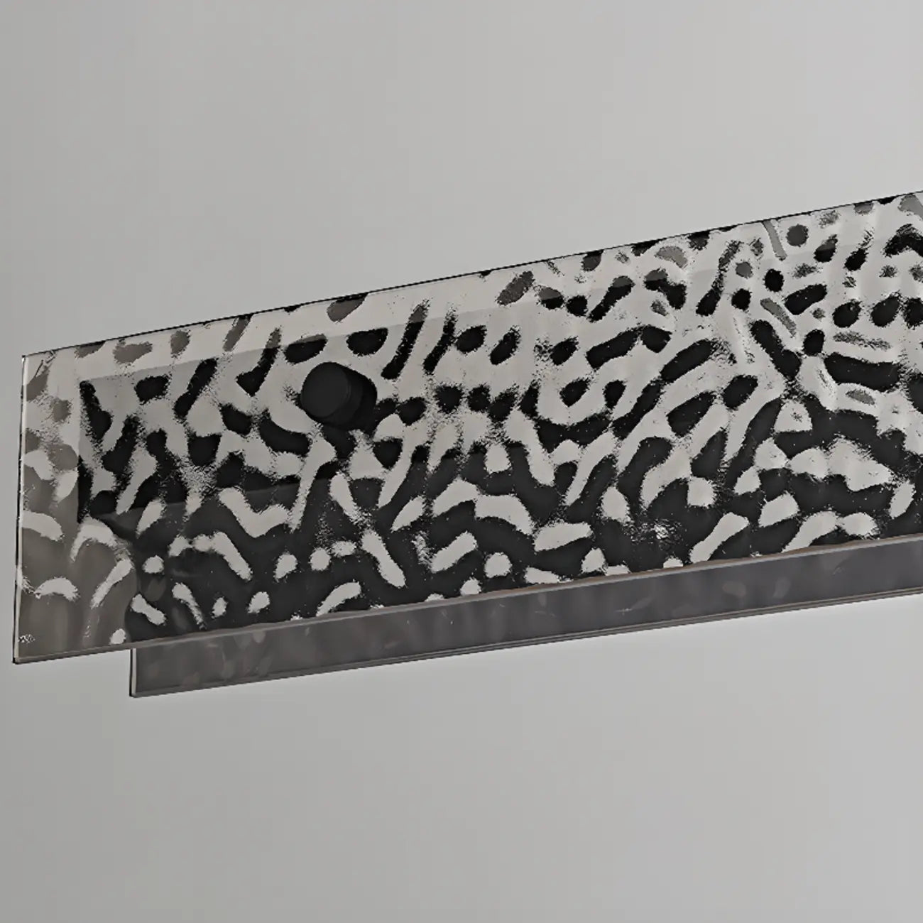 Suspension LED rectangulaire noire à intensité variable pour îlot de cuisine