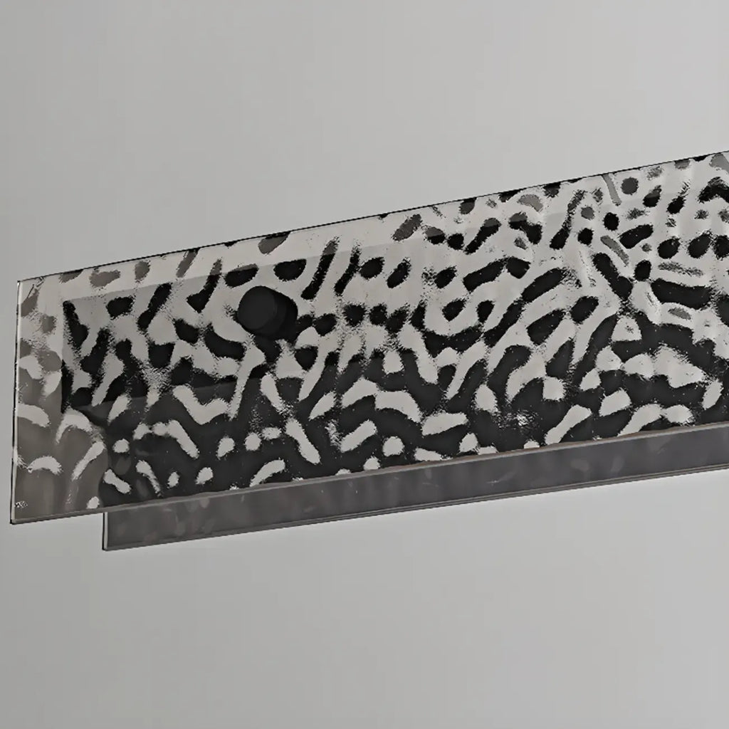 Suspension LED rectangulaire noire à intensité variable pour îlot de cuisine