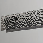 Suspension LED rectangulaire noire à intensité variable pour îlot de cuisine