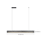 Suspension LED rectangulaire noire à intensité variable pour îlot de cuisine