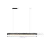 Suspension LED rectangulaire noire à intensité variable pour îlot de cuisine