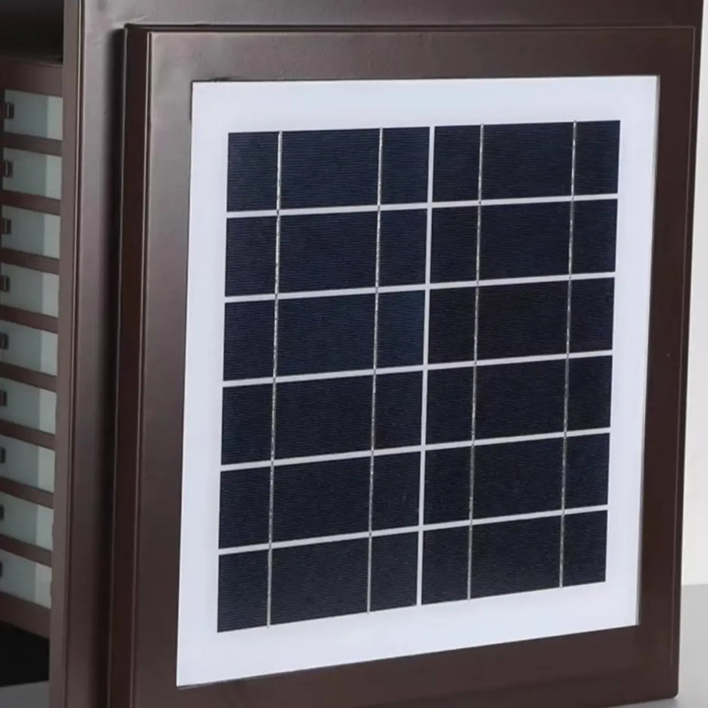 Lampadaires extérieurs solaires modernes et simples à grille noire